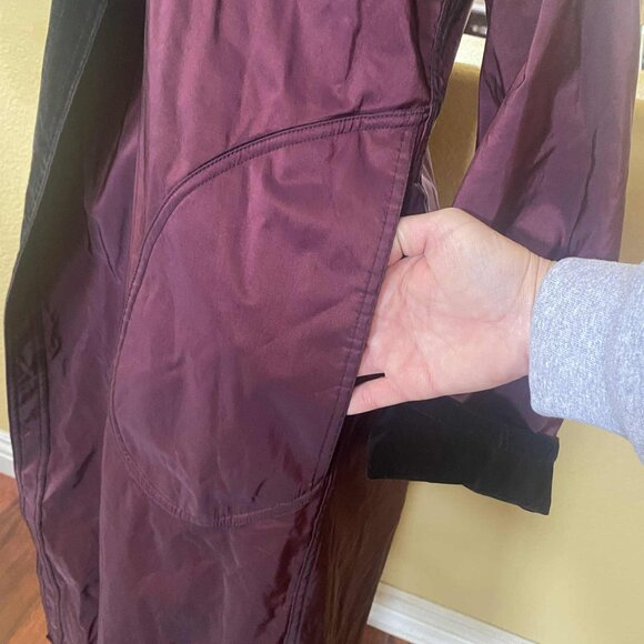 Mycra Pac Designerware Velvet Reversible Rain Coat Whimsy Goth Cape Hooded RARE - Picture 10 of 16